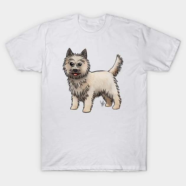 Dog - Cairn Terrier - Brown T-Shirt by Jen's Dogs Custom Gifts and Designs